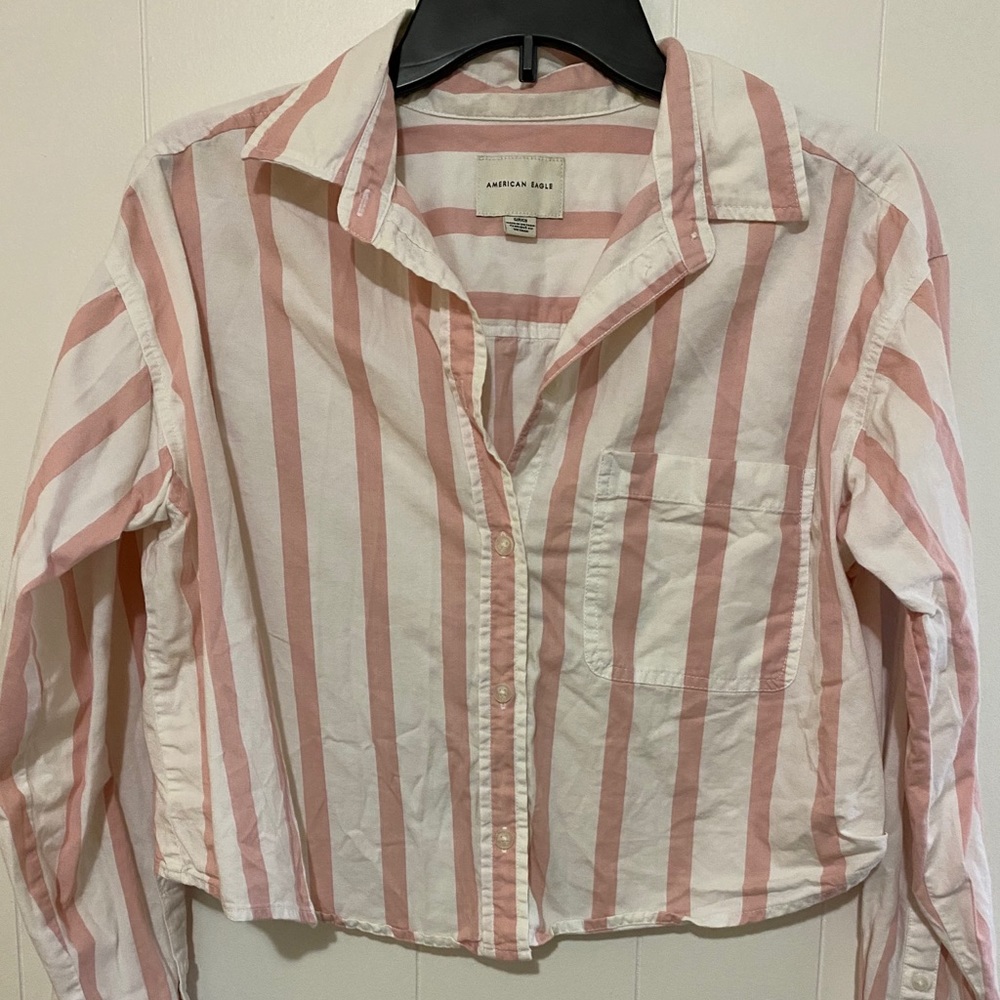 Cropped button up shirt